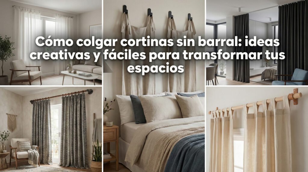 Cómo colgar cortinas sin barral: ideas creativas y fáciles para transformar tus espacios