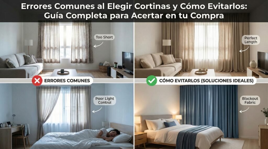 Errores Comunes al Elegir Cortinas y Cómo Evitarlos: Guía Completa para Acertar en tu Compra