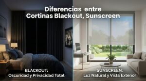 Diferencias entre Cortinas Blackout, Sunscreen
