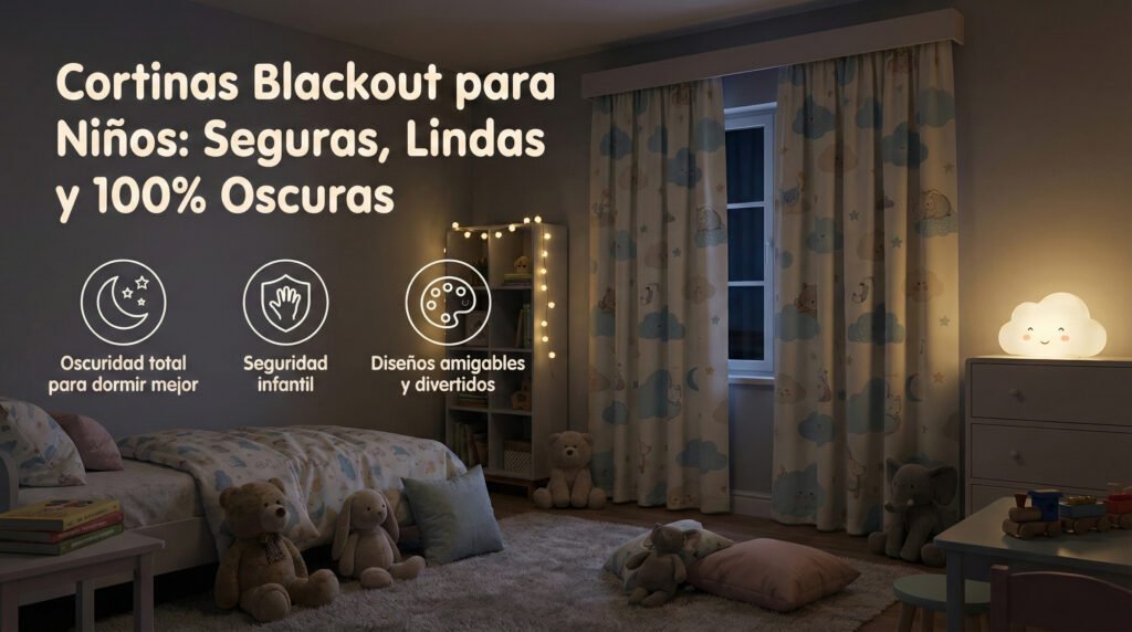 Cortinas Blackout para Niños: Seguras, Lindas y 100% Oscuras
